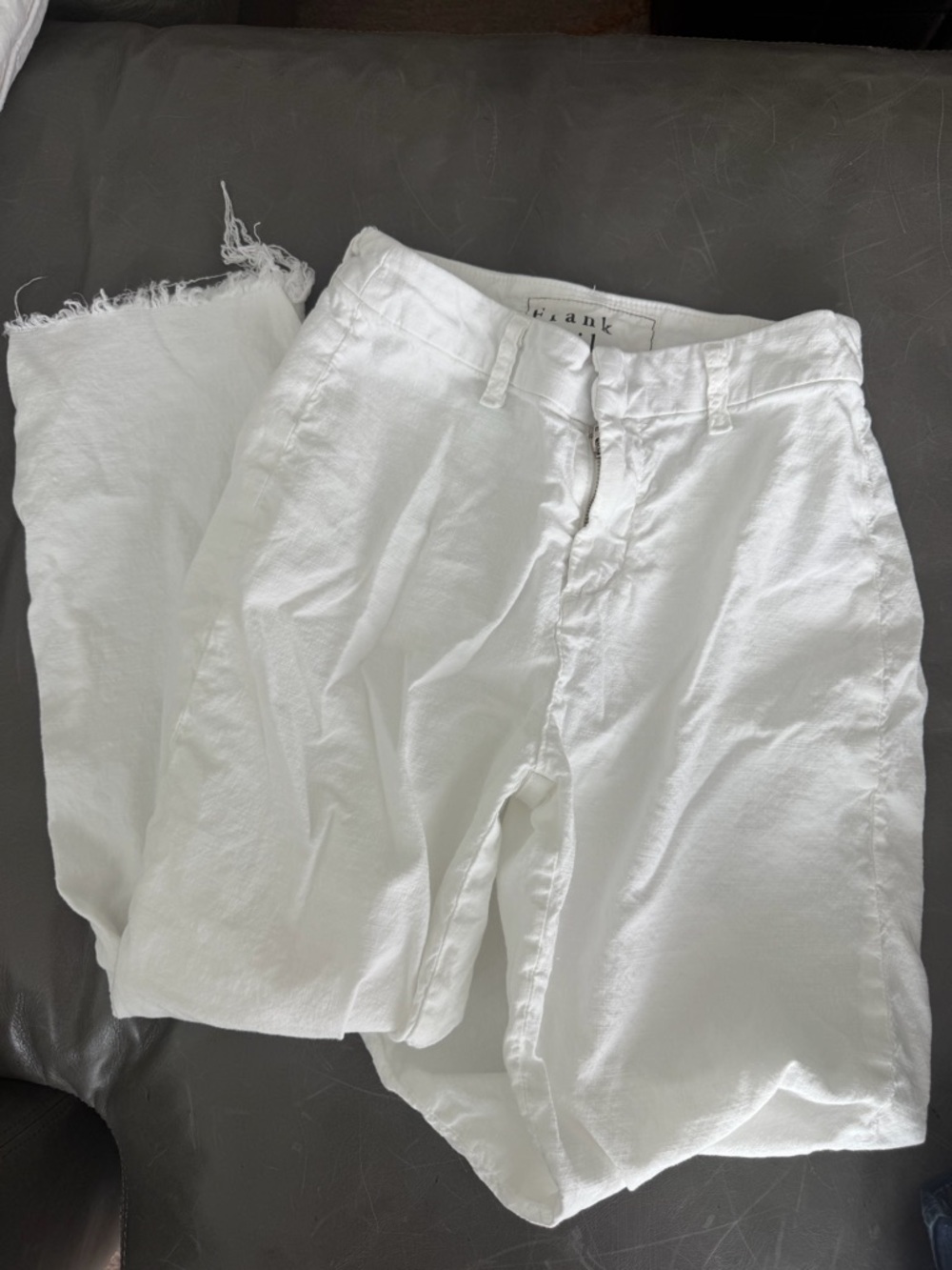 Frank & Eileen White Linen Pants